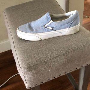 Blue low top vans